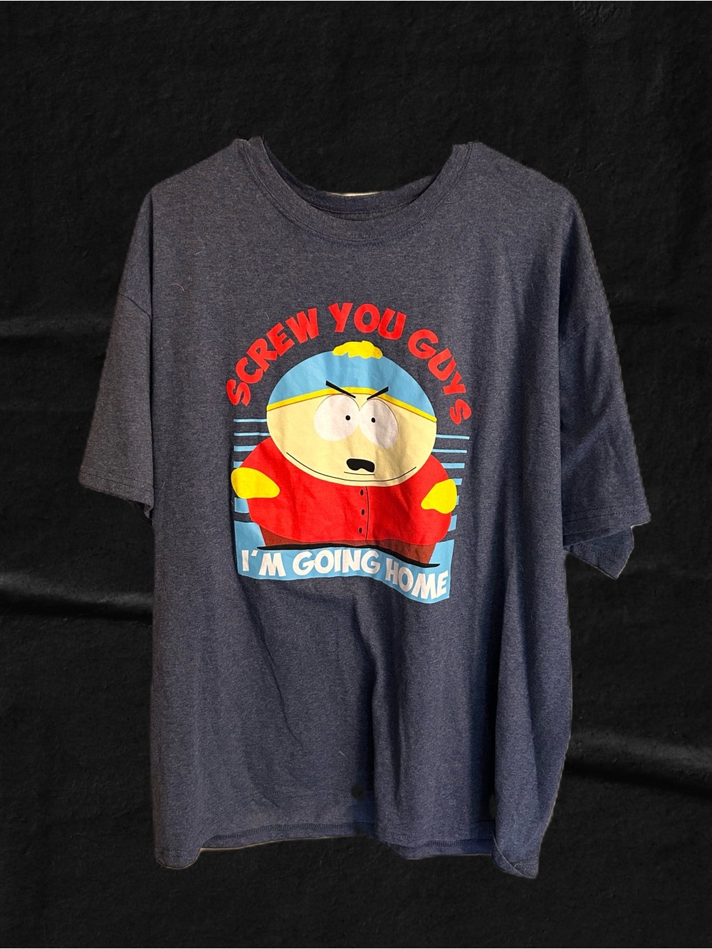 Navy Graphic Tee - 'Screw You Guys I'm Going Home' South Park